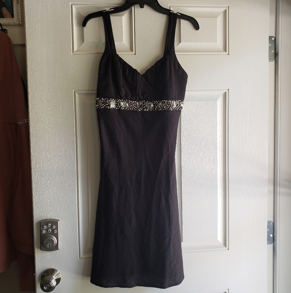 Fit & Flare Black Midi Dress